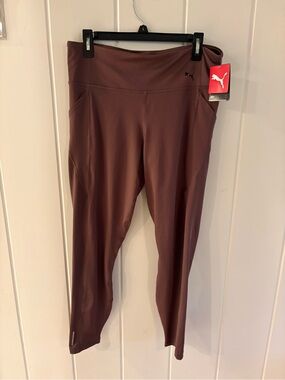 Puma Maroon High-Waist Active Leggings